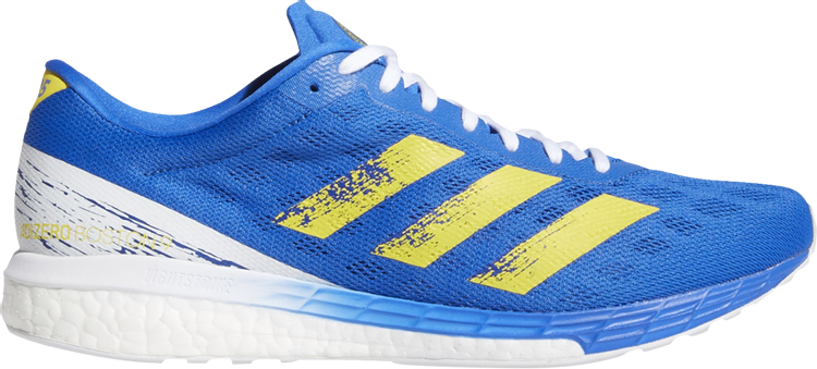 Adidas Adizero Boston 9 'Blue Yellow' sneakers, blue