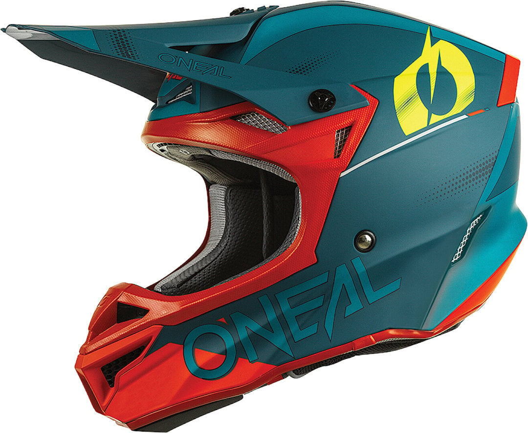 Oneal 5Series Haze V.22 Motocross Helmet, Blue/Red