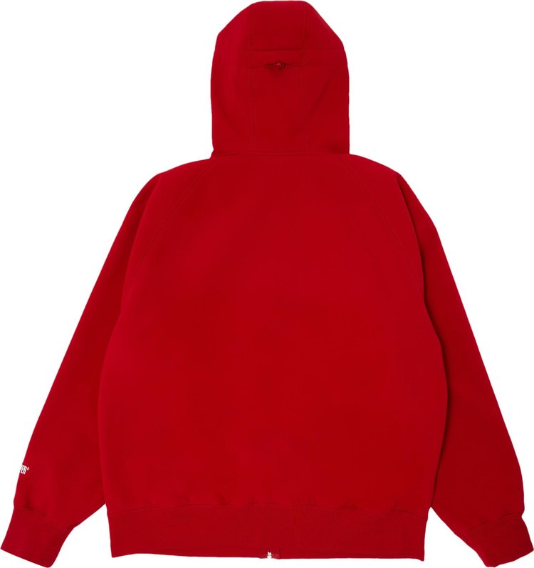 سويت شيرت Supreme x WINDSTOPPER بغطاء رأس وسحّاب "أحمر"، أحمر