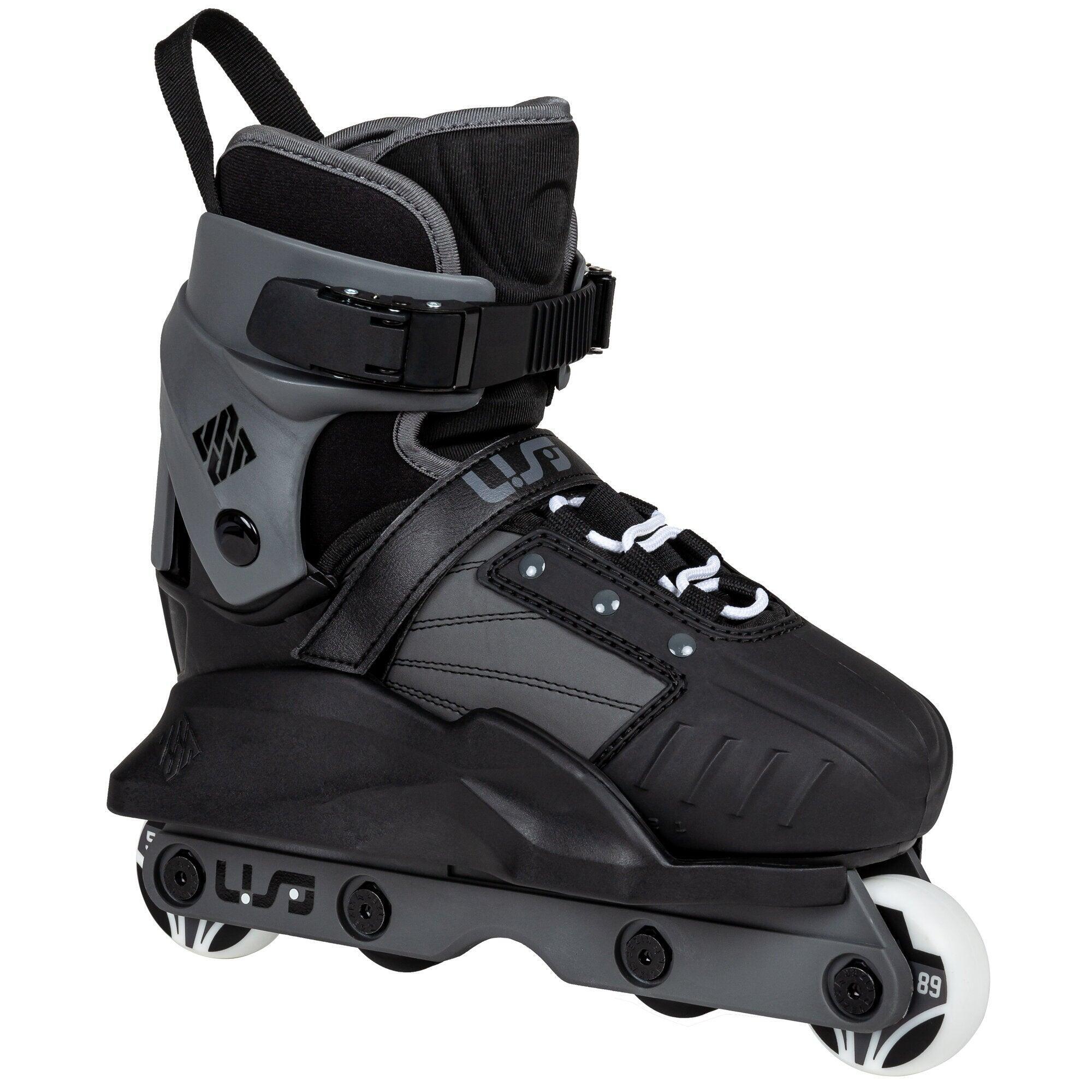 USD Transformer Adjustable Roller Skates for Stunts, Black