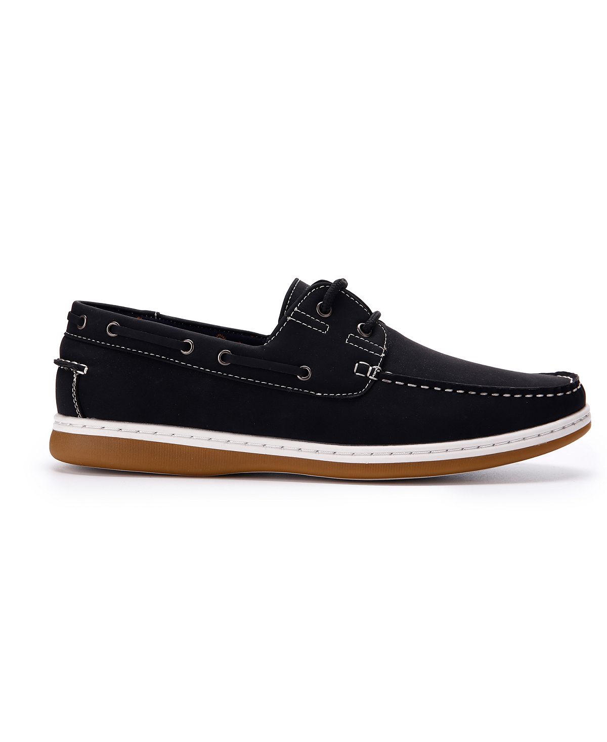 Aston Marc Men's Faux Nubuck Moccasins, Black