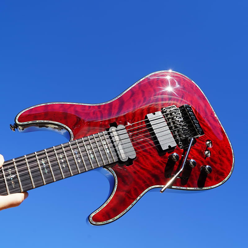 Schecter DIAMOND SERIES Hellraiser C-7FR/S - 7-string left-handed electric guitar Black Cherry (2022)