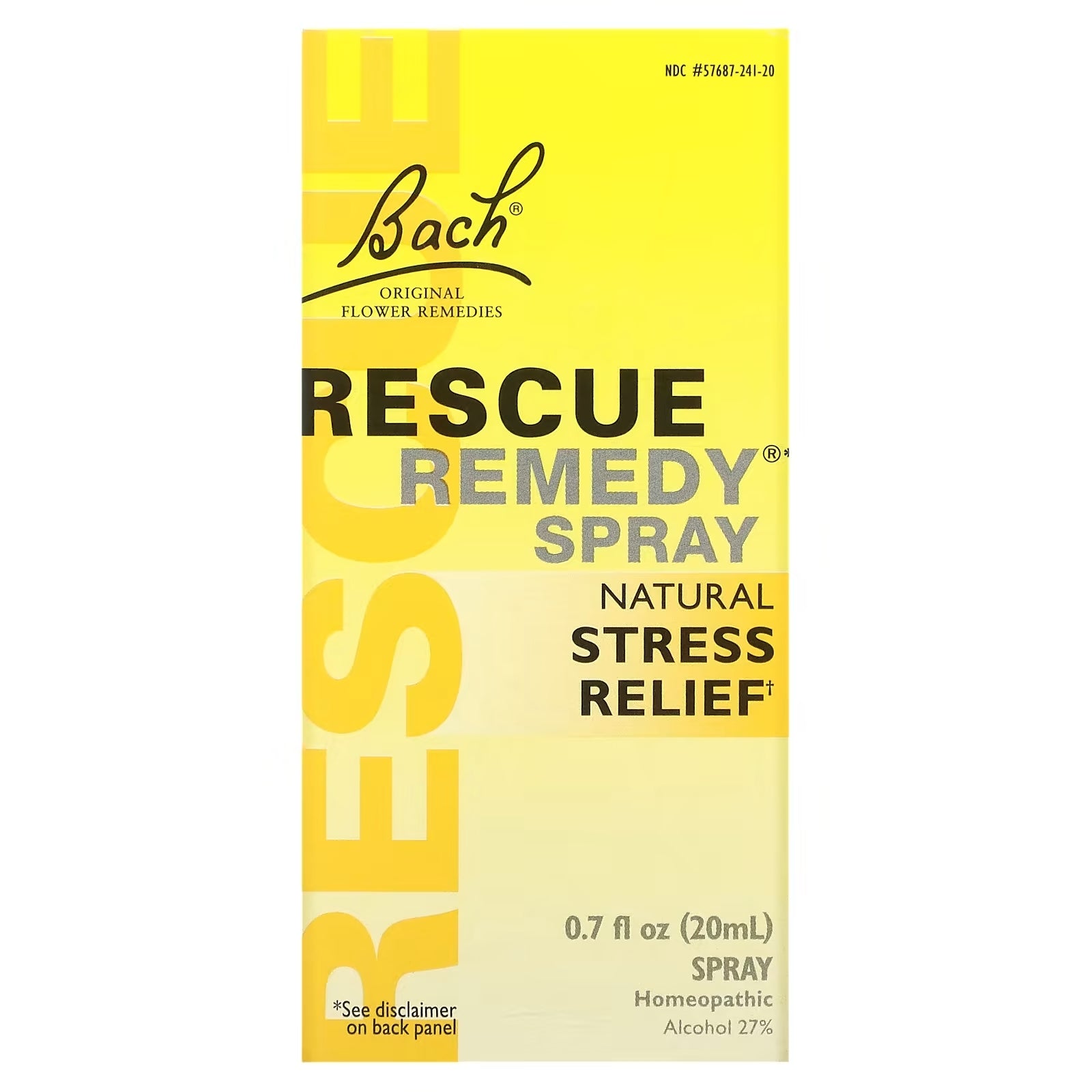 Bach Original Flower Remedies rescue spray natural stress reliever, 20 ml