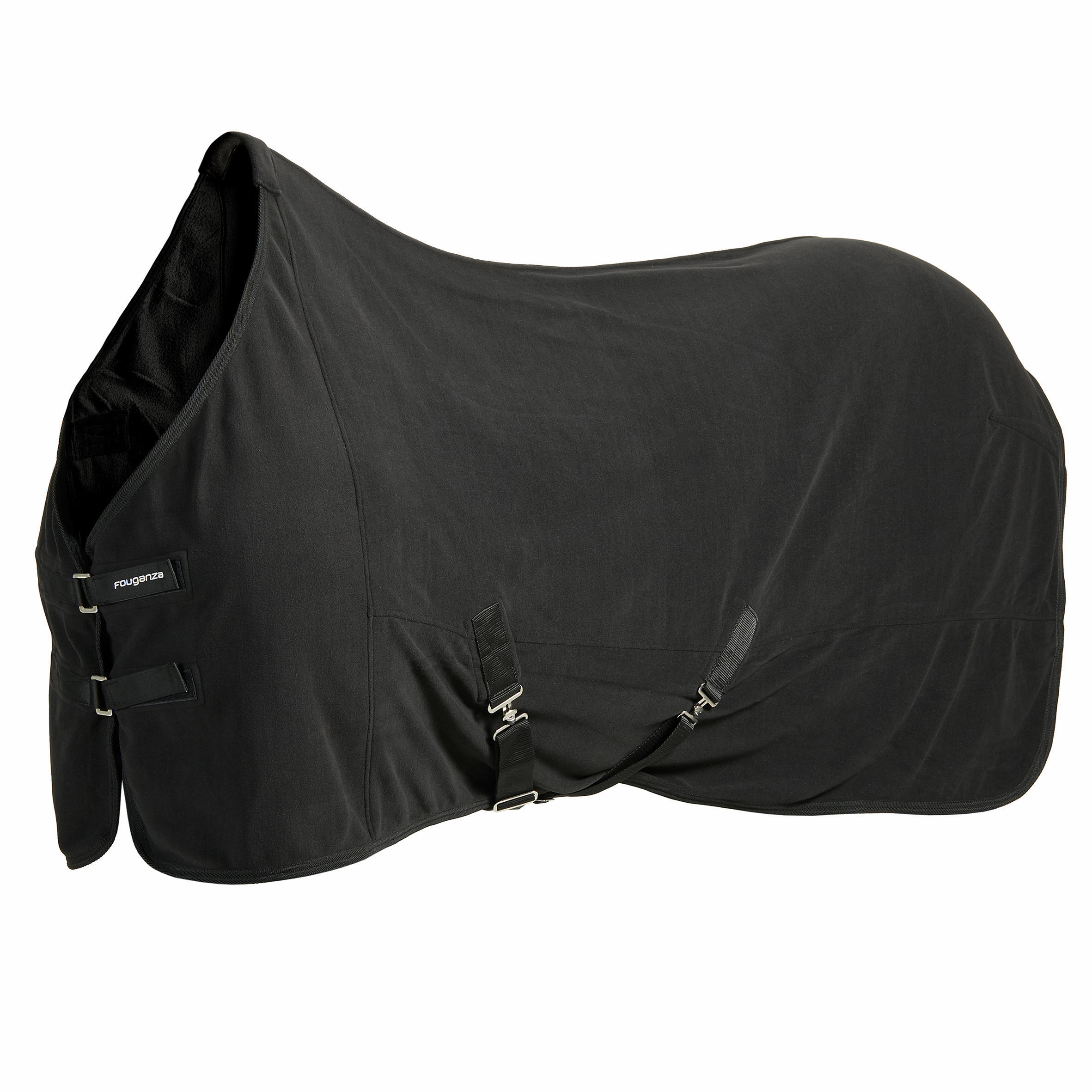 Fleece blanket Polar Basic Fouganza for horse, black