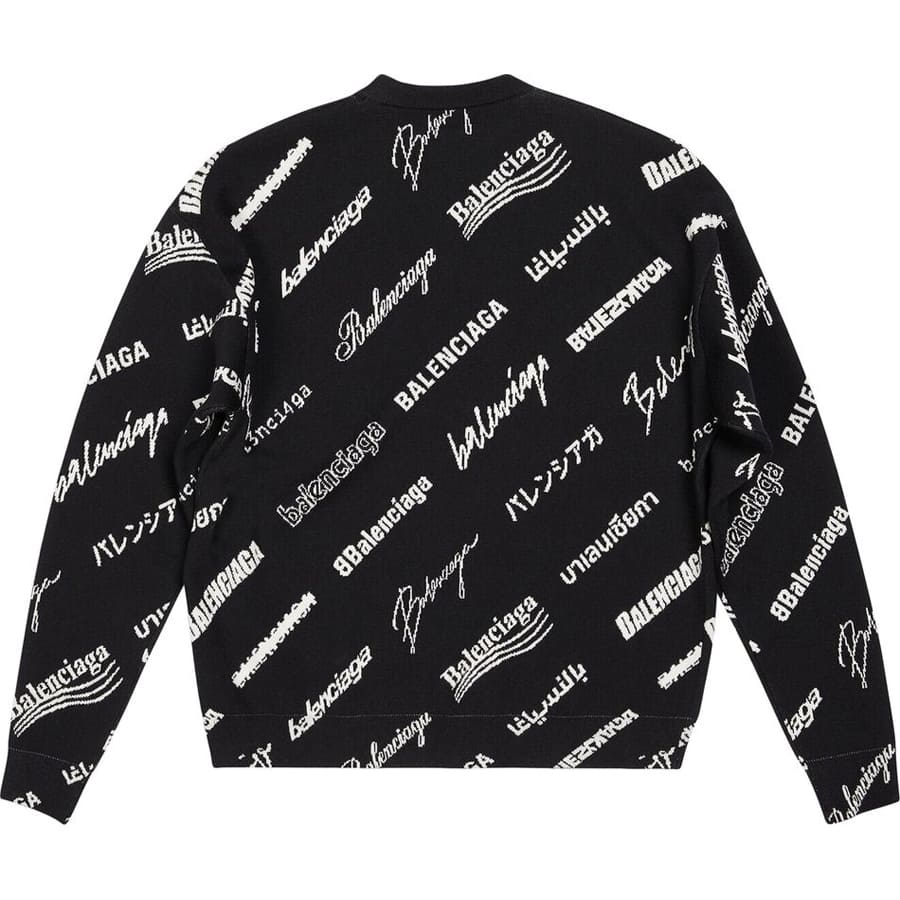 سويت شيرت Balenciaga Crewneck، أسود/أبيض