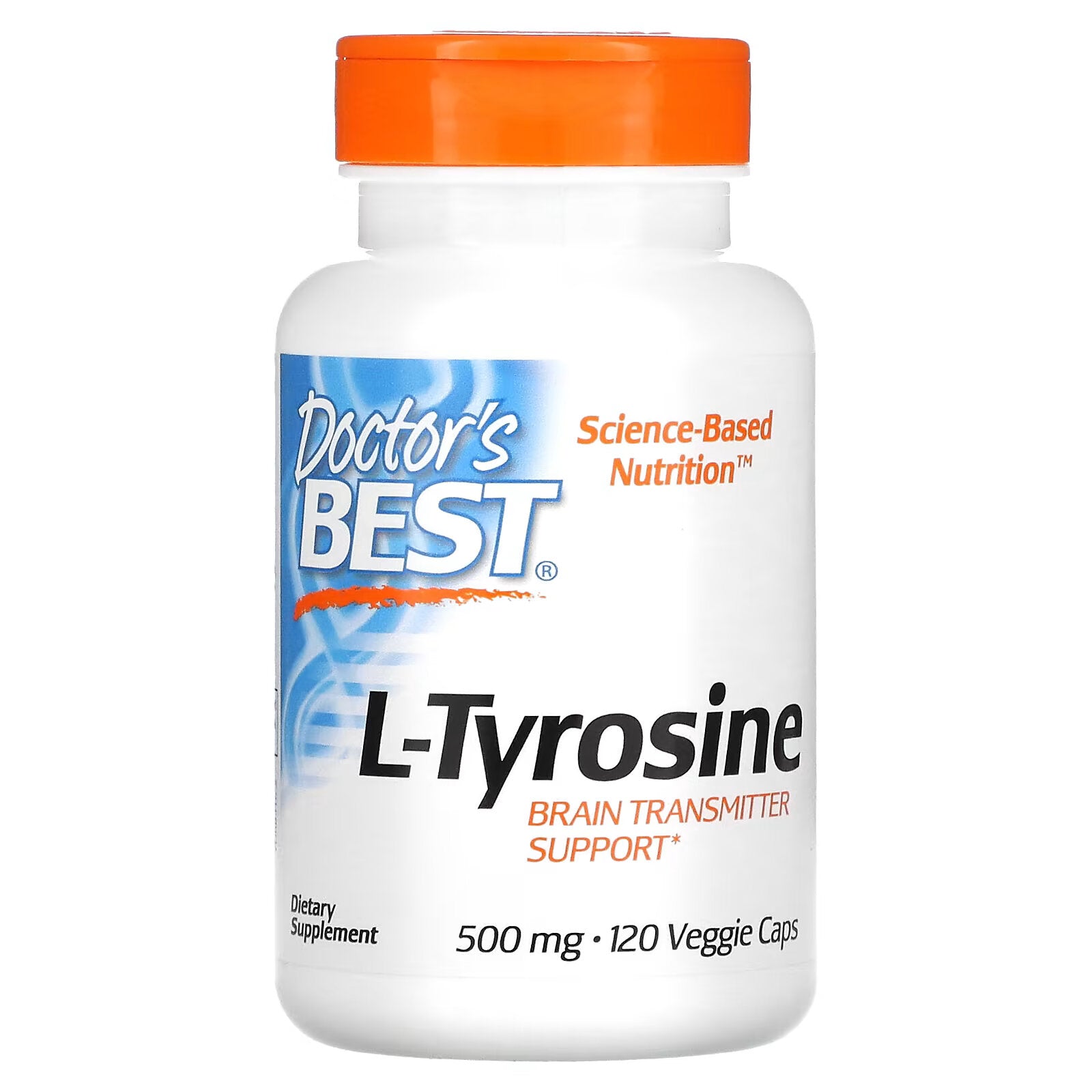 Doctor's Best L-Tyrosine 500 mg, 120 Vegetarian Capsules