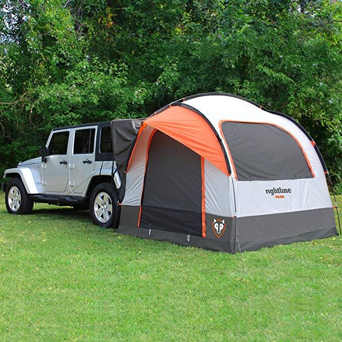 Rightline Gear 6-Person SUV Attachment for Camping Tent, Orange