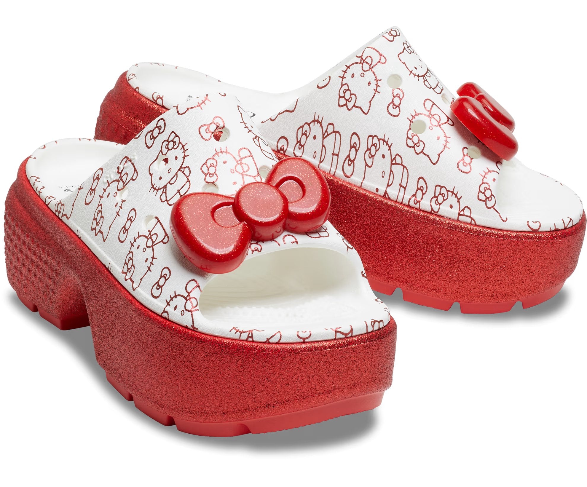 Crocs x Hello Kitty Stomp Clogs, white/red