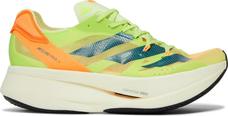 Adidas Adizero Prime X 'Pulse Lime Flash Orange' Sneakers, Green