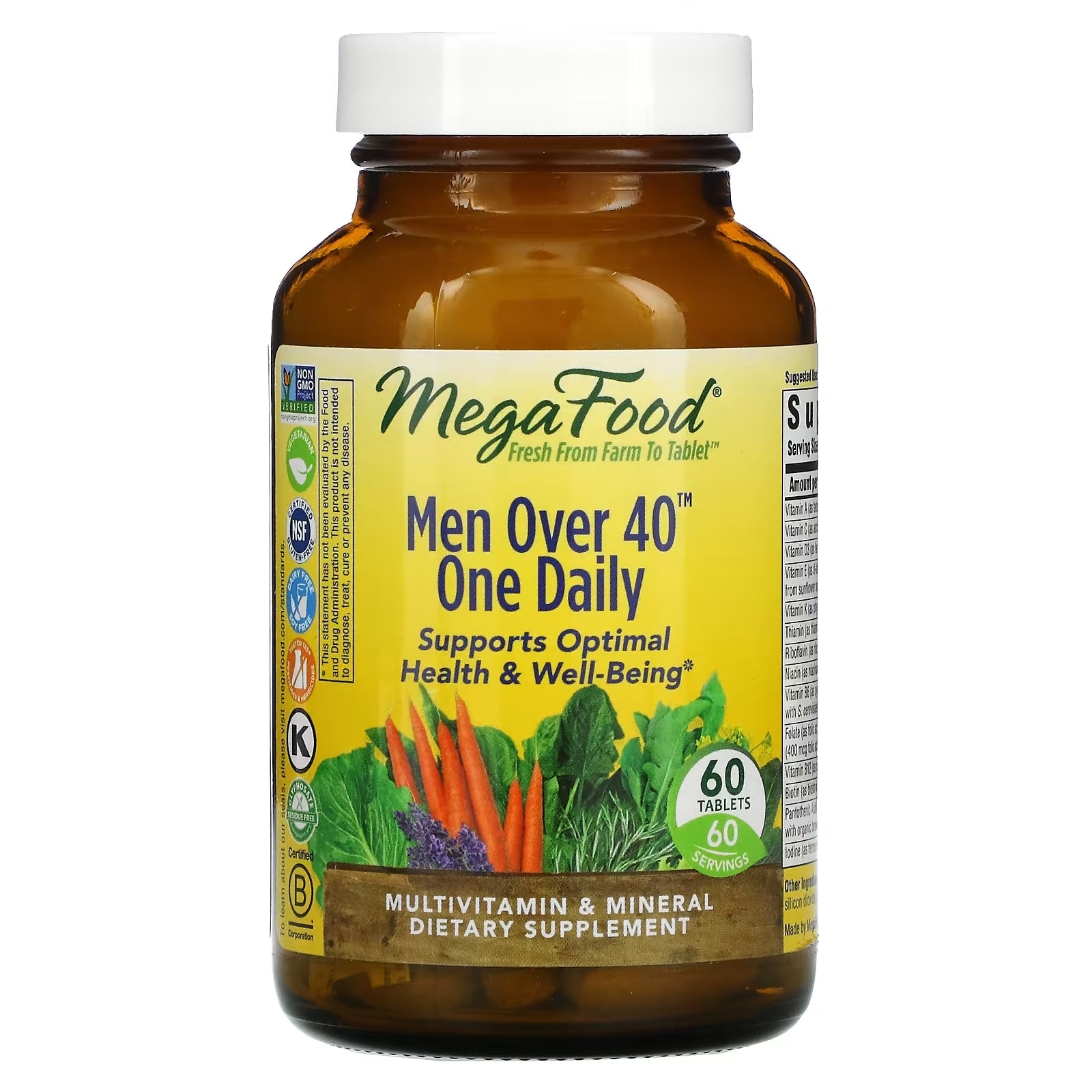 Multivitamins for Men Over 40 MegaFood, 60 tablets