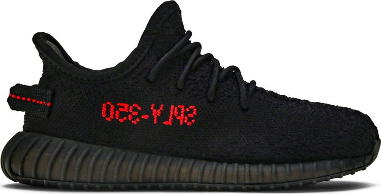 حذاء رياضي Adidas Yeezy Boost 350 V2 للأطفال "Bred"، باللون الأسود