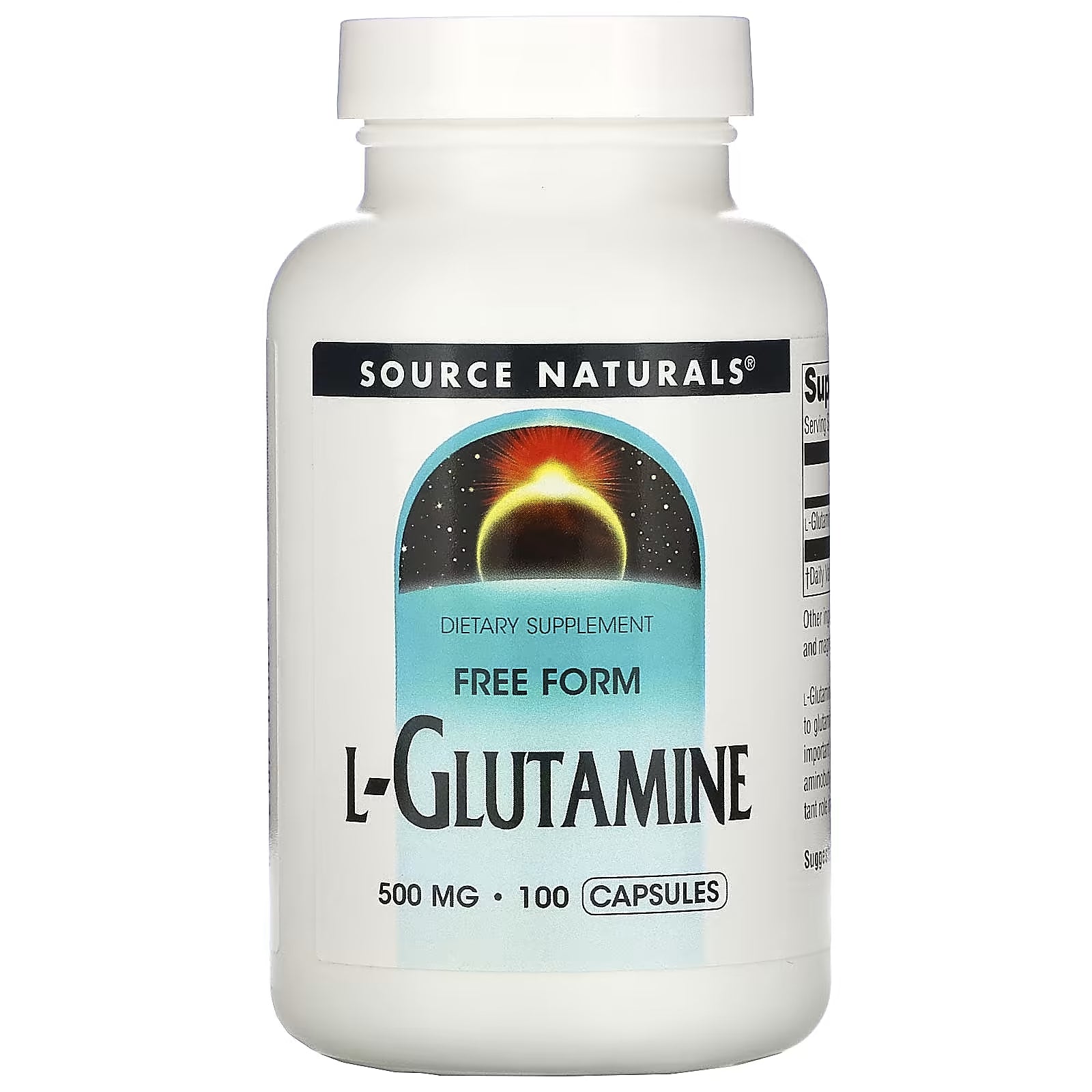 Source Naturals L-Glutamine 500 mg, 100 capsules