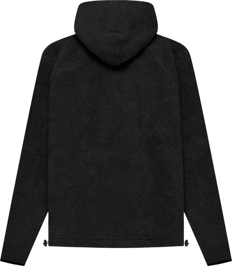 Fear of God Essentials Polar Fleece Half Zip Hoodie 'Iron', Black