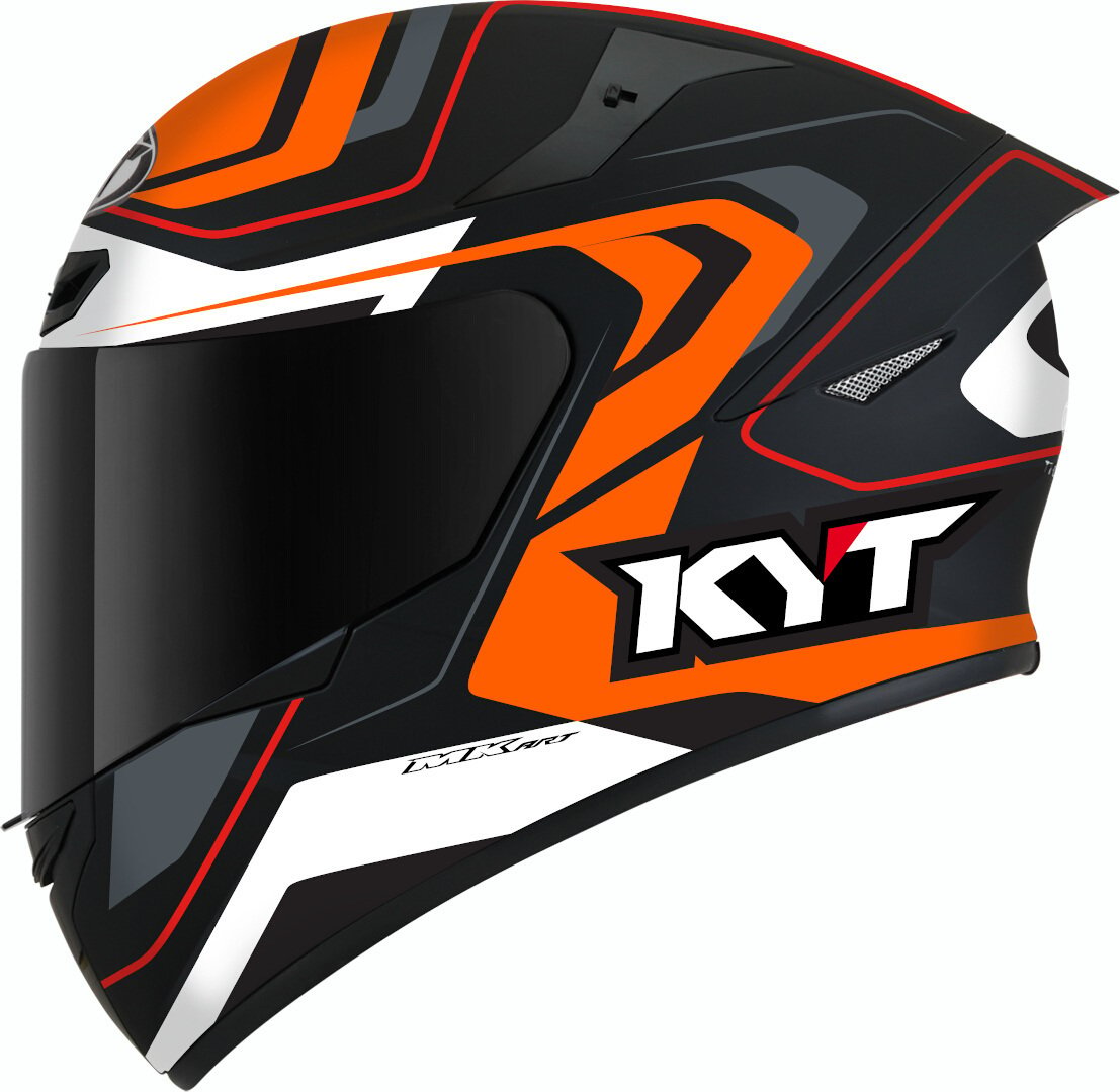 KYT TT Course Overtech helmet, black-orange