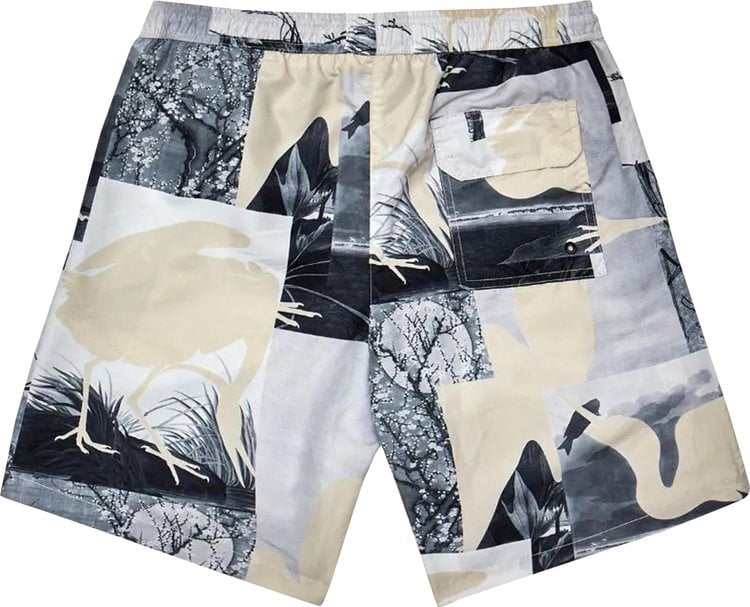 Heron Preston Cutout Swimshorts 'Grey', Gray