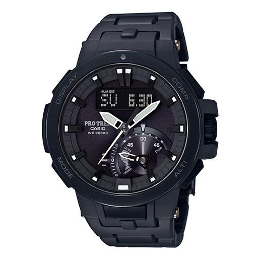 Casio Pro Trek Mountaineering Analog-Digital Watch 'Black Metallic White', black