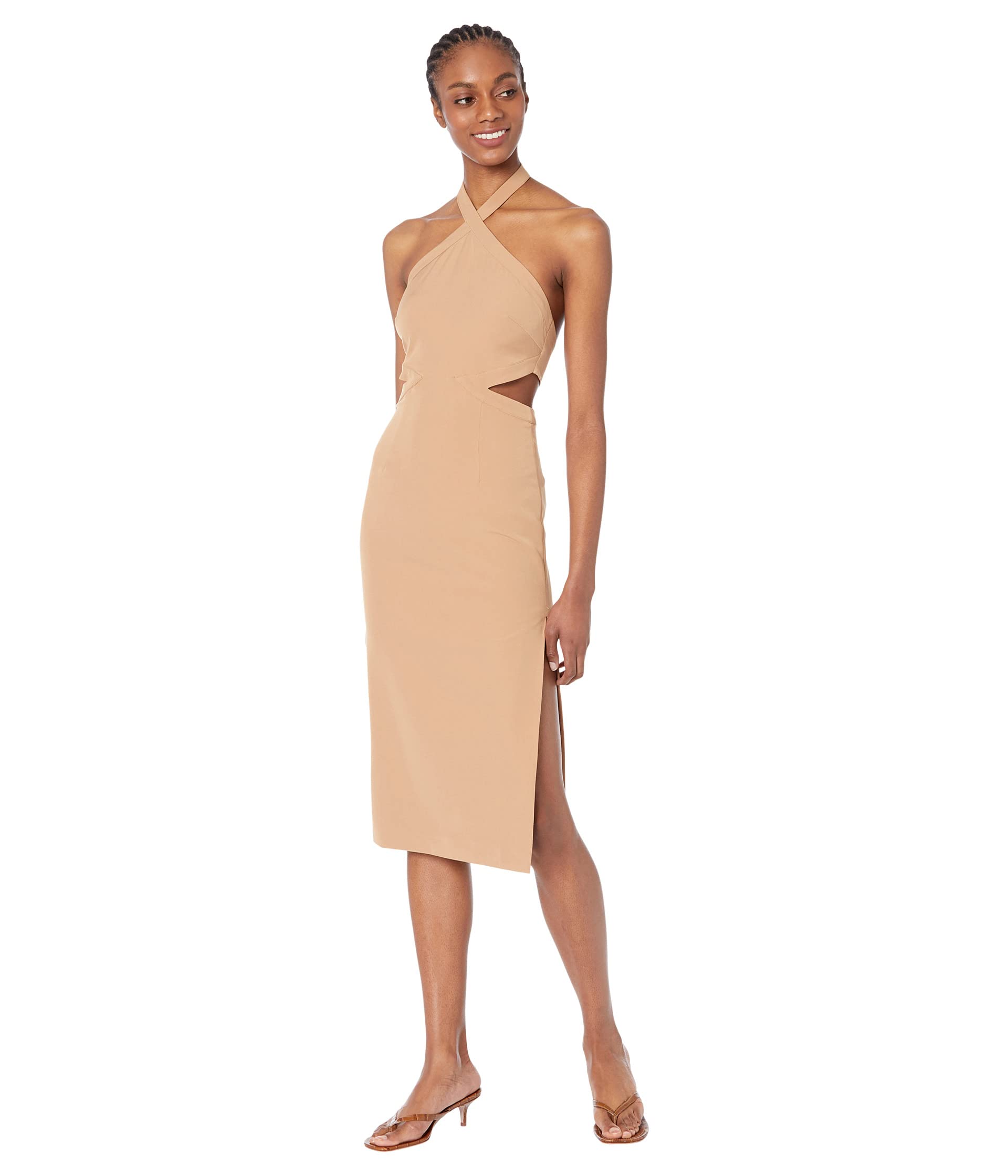 Bardot Dress, Amara Halter Midi Dress