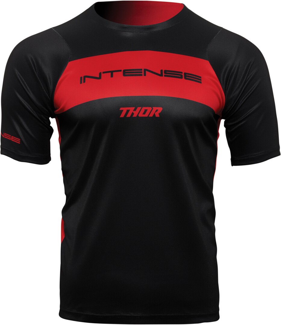 قميص Thor Intense Assist Dart Cycling Jersey T-Shirt، أسود/أحمر