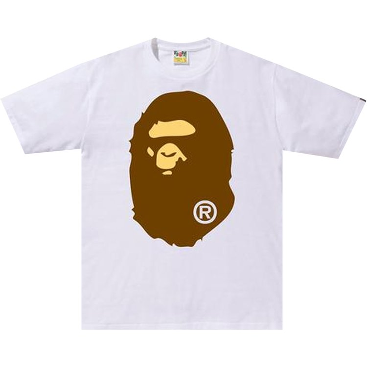 تي شيرت BAPE Big Ape Head باللون الأبيض