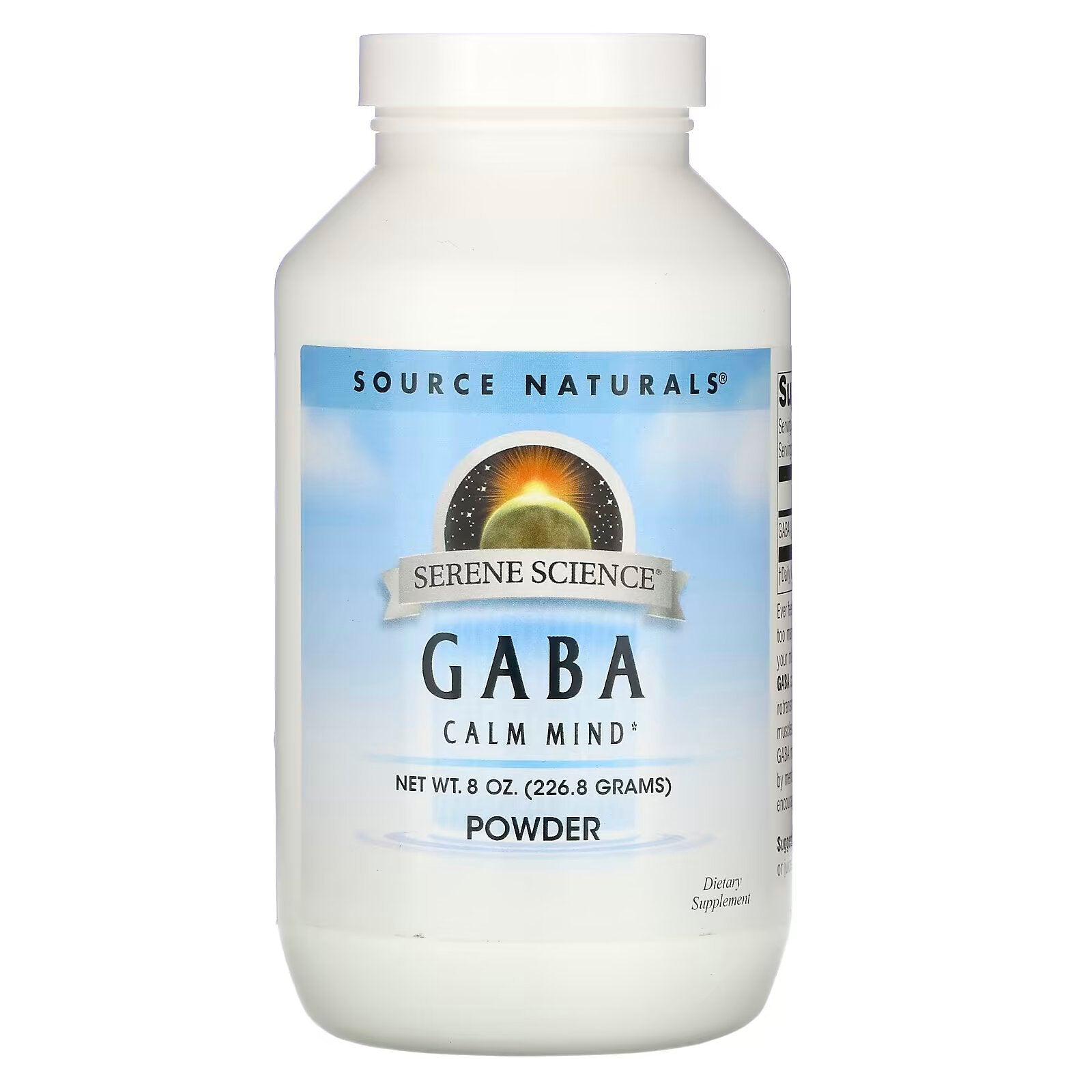 مسحوق GABA من Source Naturals، 8 أونصة (226.8 جم)