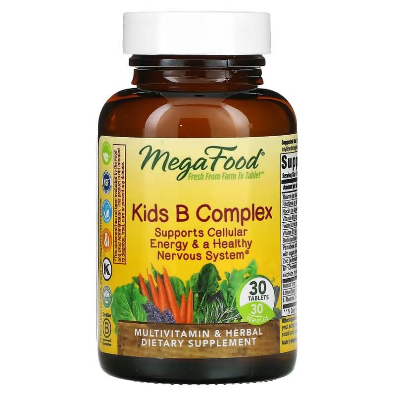 Vitamin B complex for children MegaFood, 30 tablets