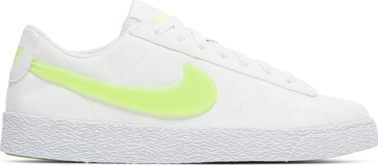 حذاء Nike Blazer Low Pop GS 'White Volt' باللون الأبيض