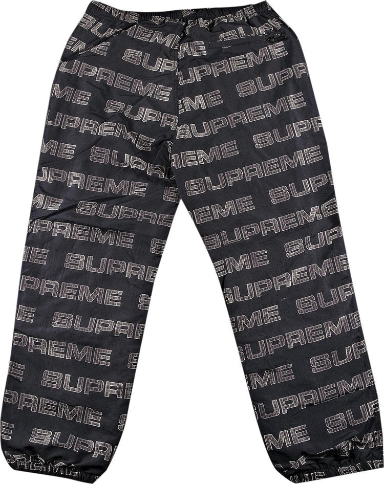 Supreme Logo Ripstop Track Pant 'Black'