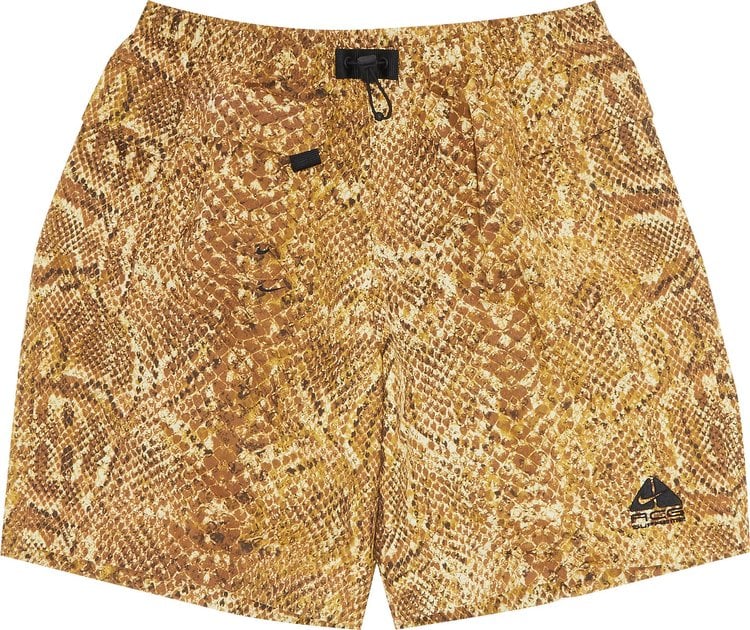 Supreme x Nike ACG Nylon Trail Short 'Gold Snakeskin', Gold