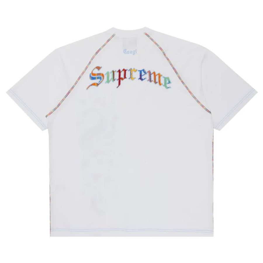 Supreme x Coogi Raglan Short-Sleeve T-shirt, white