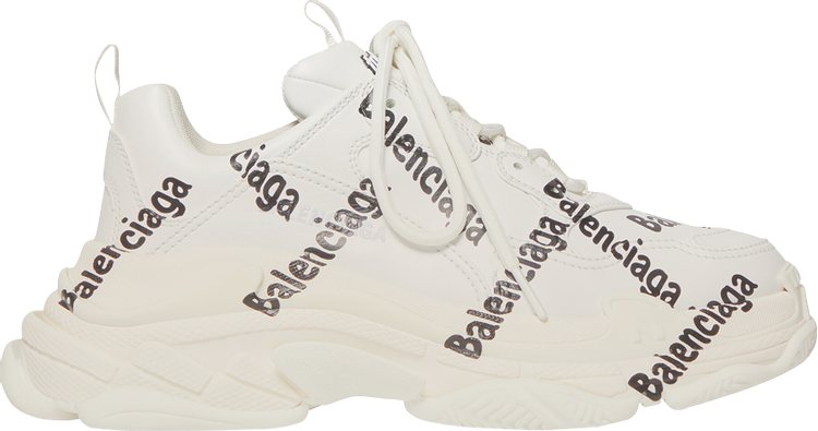 حذاء رياضي Balenciaga Wmns Triple S Logo - أبيض