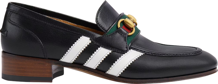 Adidas Adidas x Gucci Wmns Loafer 'Black Leather' Sneakers, Black