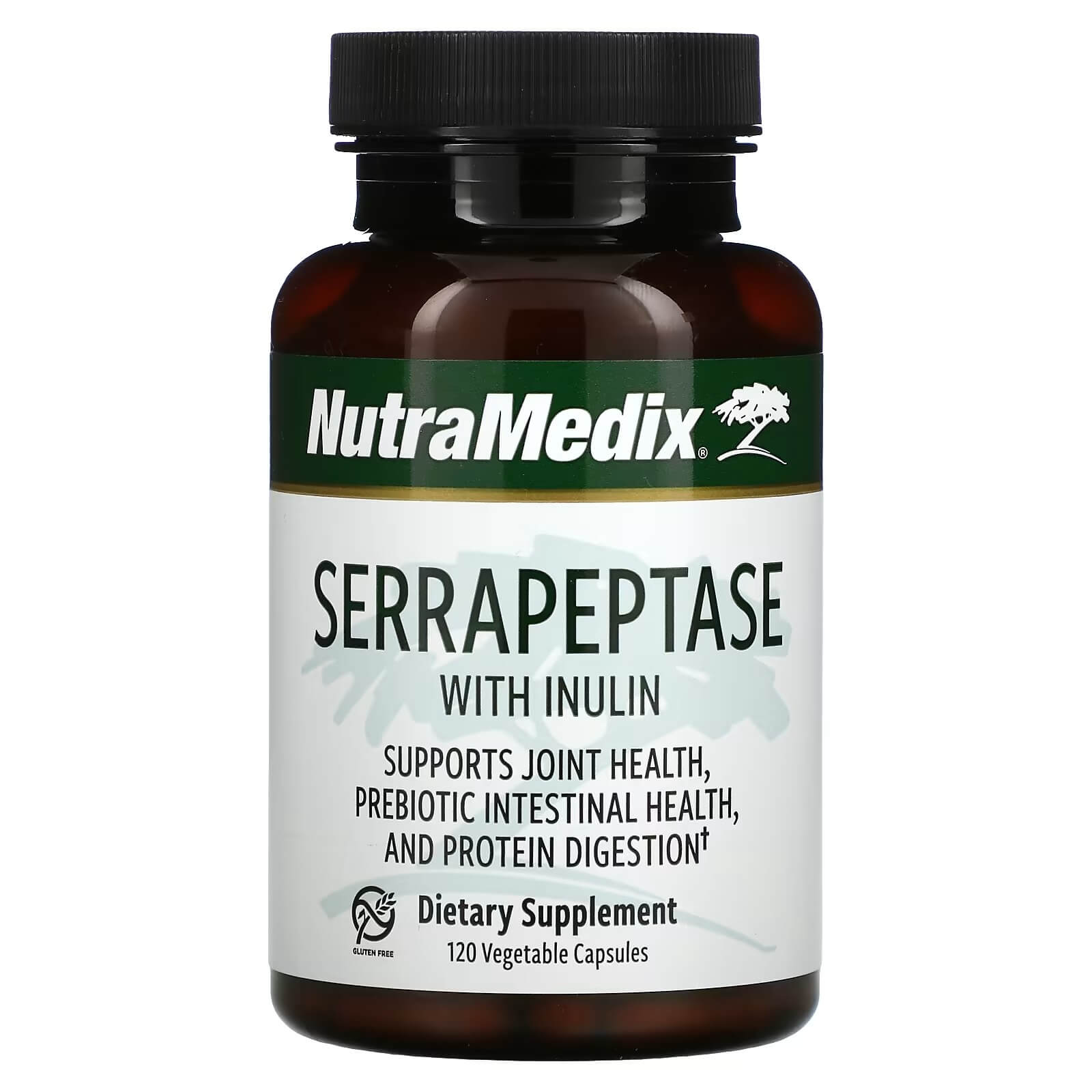 Serrapeptase with Inulin NutraMedix 500 mg, 120 vegetable capsules