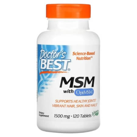 MSM with OptiMSM, Doctor's Best, 1500 mg, 120 tablets