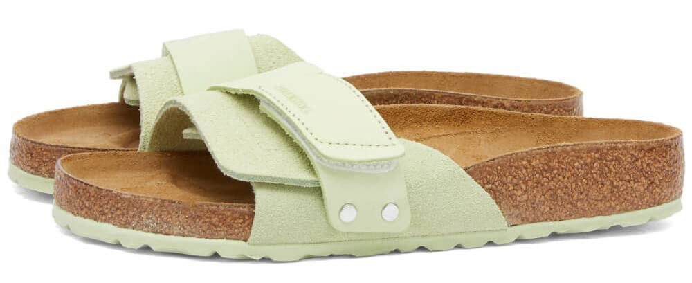 Birkenstock Oita Modern Suede Sandals, Light Green