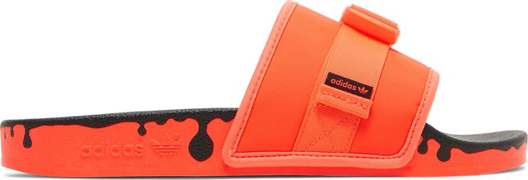 صندل Adidas Wmns Pouchylette Slides 'Paint Drip - Solar Red'، أحمر