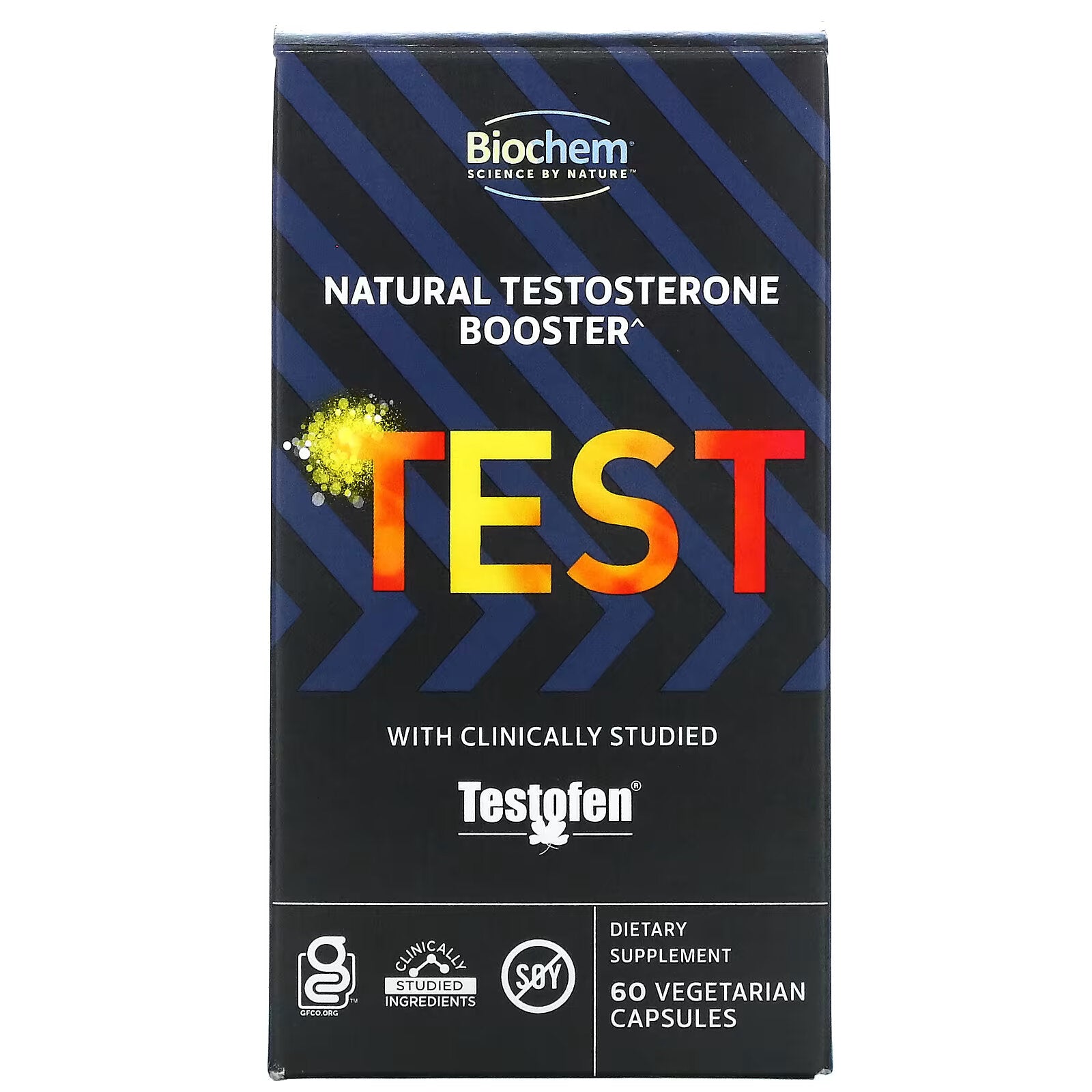 Biochem, TEST, Natural Testosterone Booster, 60 Vegetarian Capsules