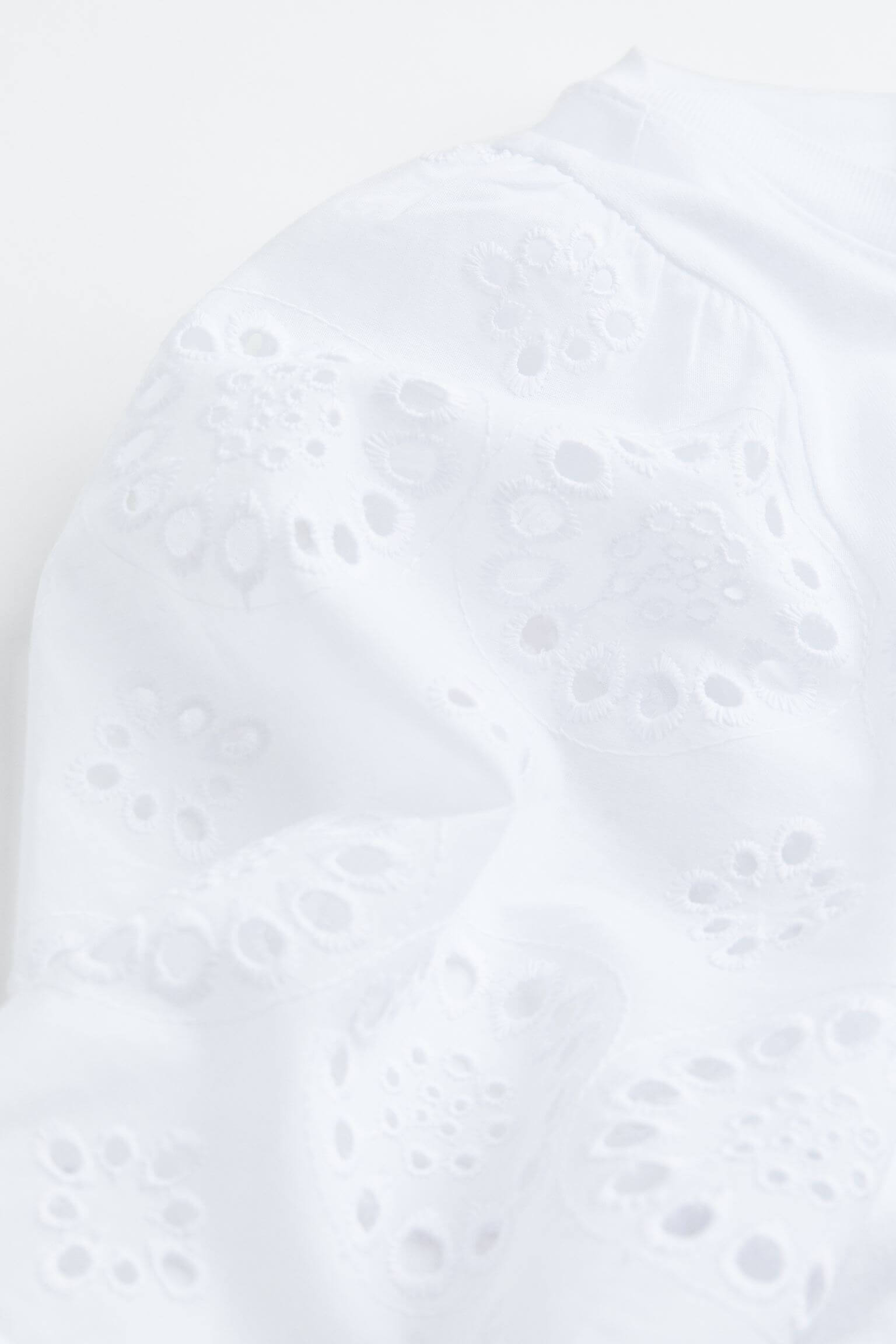 T-shirt H&M Eyelet Embroidery, white