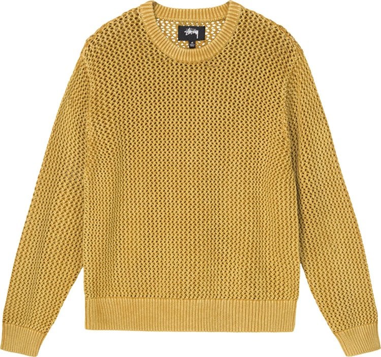 Stussy Pigment Dyed Loose Gauge Sweater 'Gold', gold