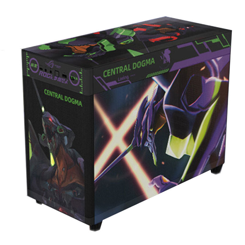 Case ASUS Custom AP201 Ice Cube-Evangelion-01, Mini Tower, black/pattern