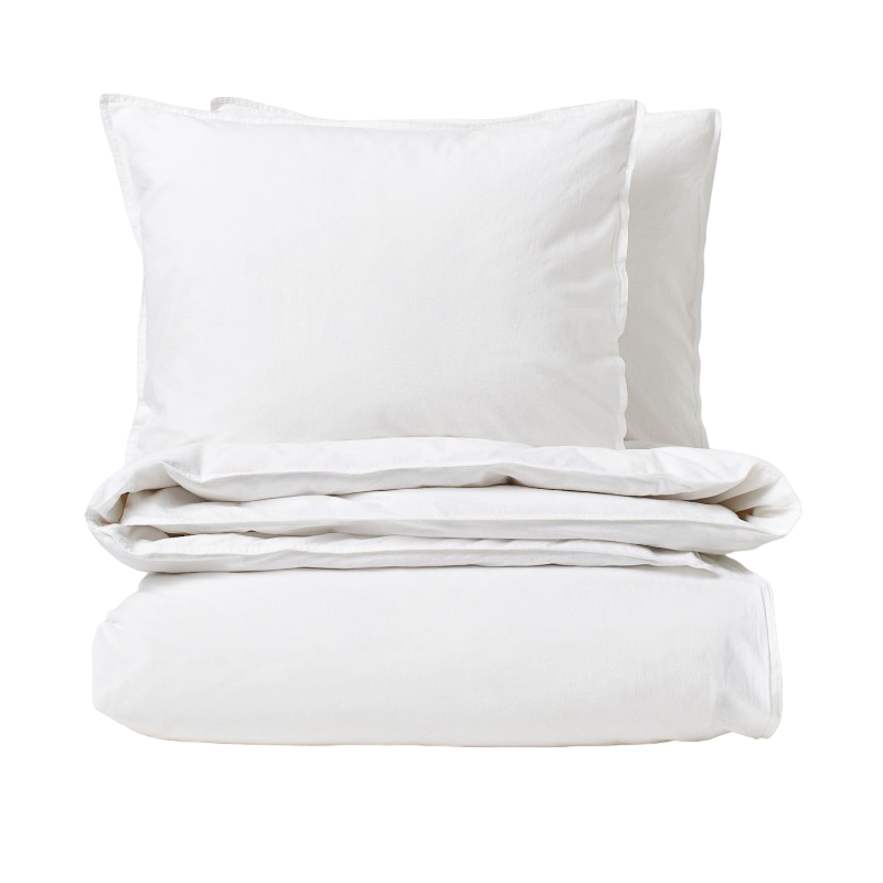 H&M Home Cotton double bed linen set, white