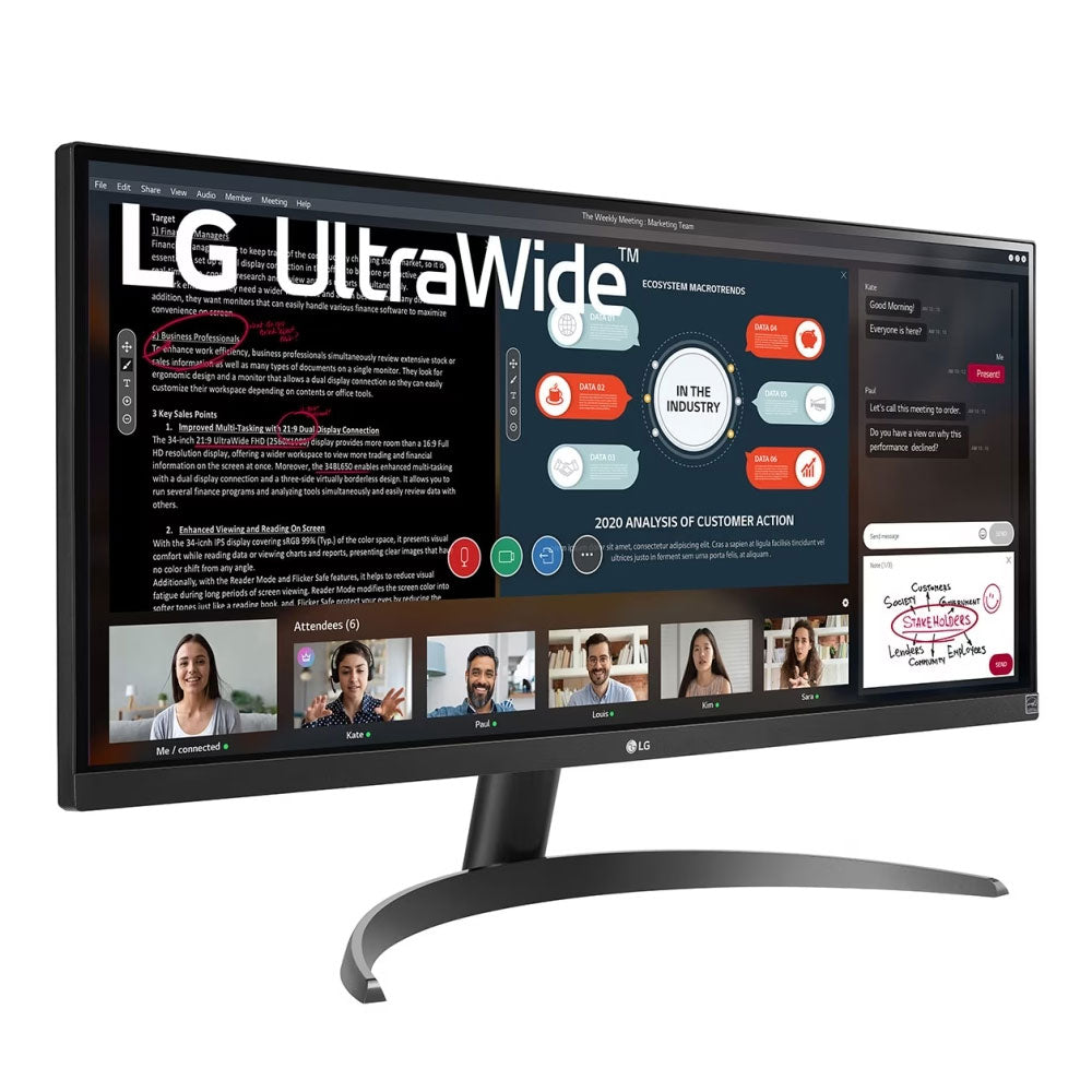 Gaming monitor LG 29WP500, 29", 2560x1080, 75 Hz, IPS, black