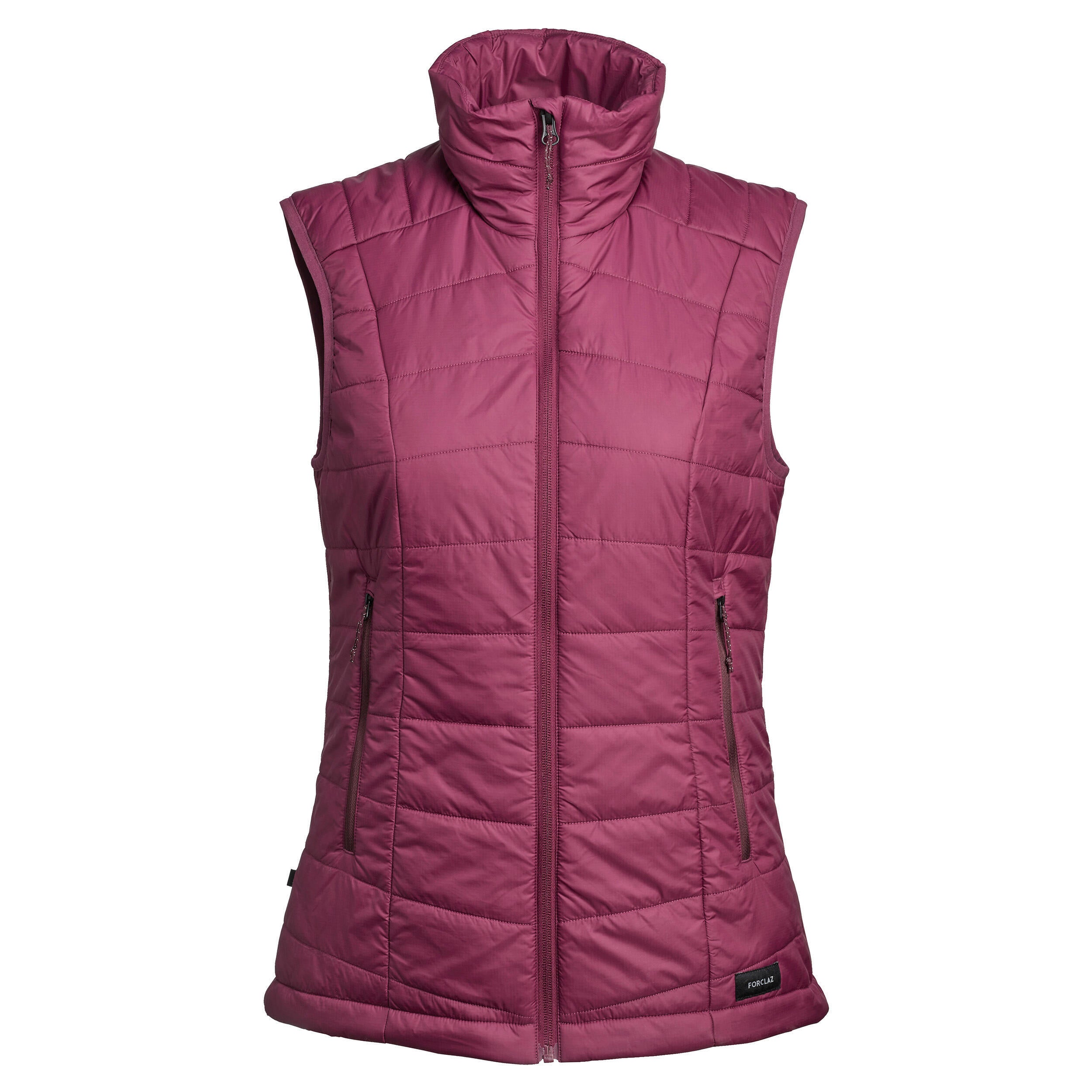 Women's insulated trekking vest Forclaz MT100, light purple