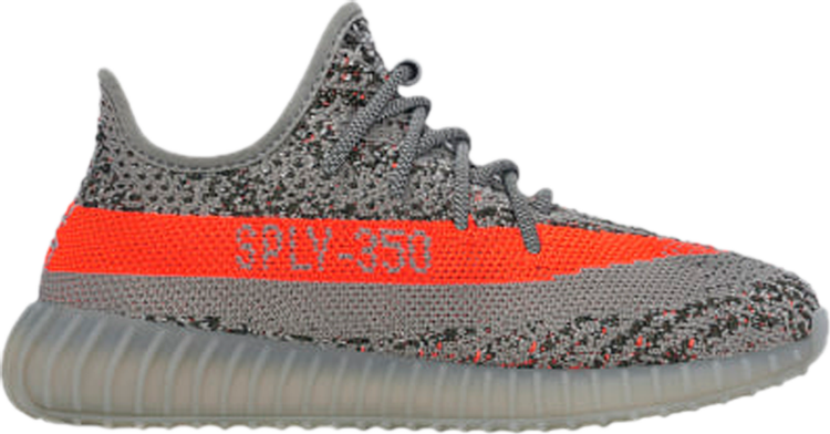 حذاء رياضي Adidas Yeezy Boost 350 V2 للأطفال "Beluga Reflective"، باللون الرمادي