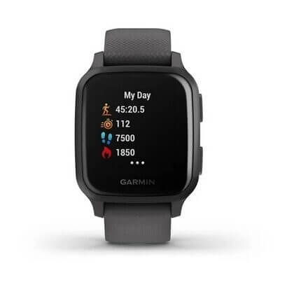 ساعة Garmin Venu SQ الذكية، لون الجرافيت والجرافيت