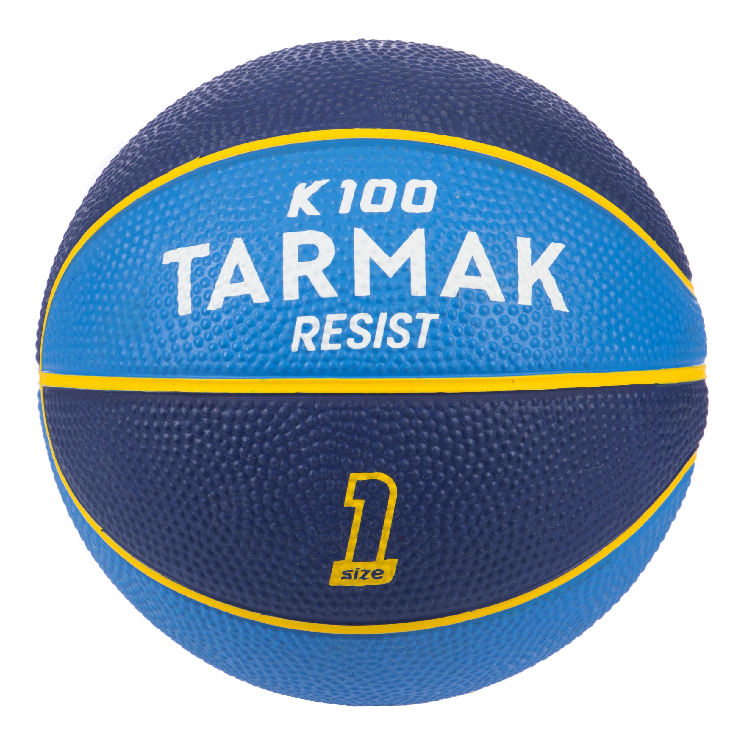 Children's basketball size 1 - K100 Rubber Mini blue TARMAK, blue/dark blue