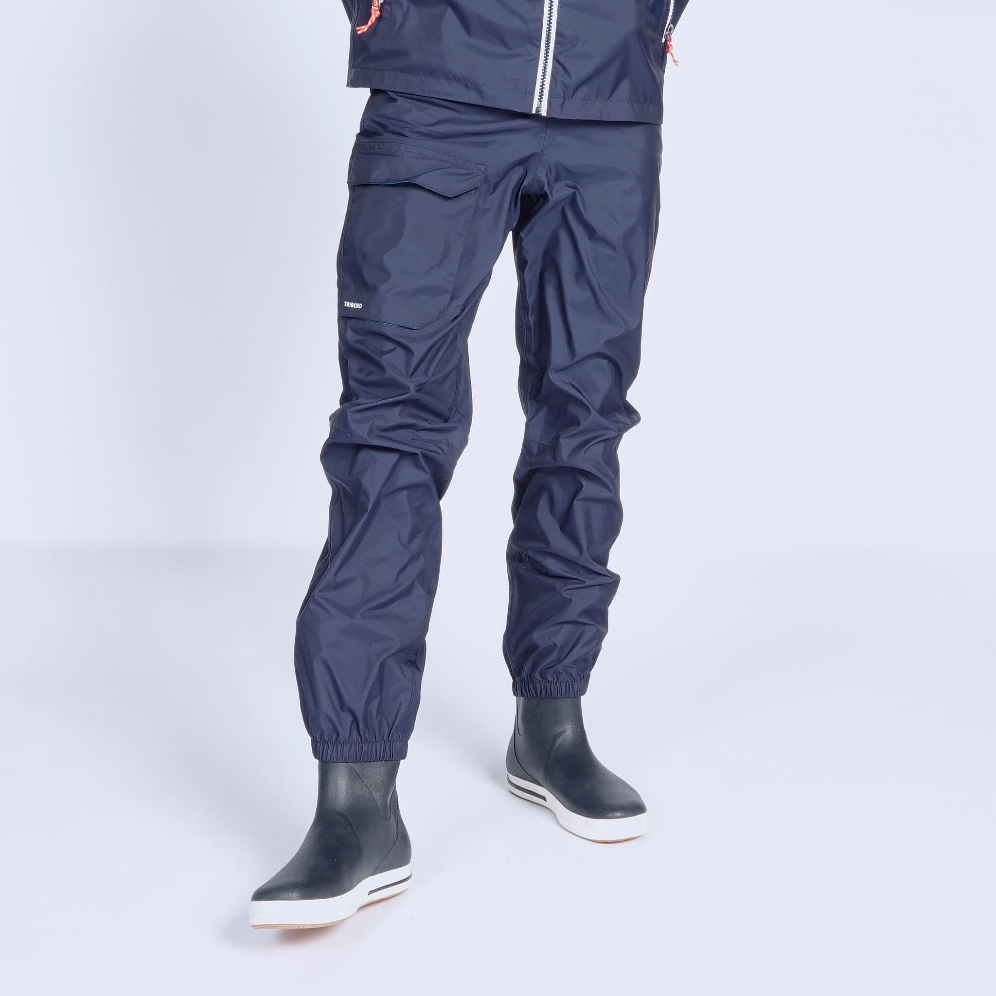 Tribord 100 waterproof sailing trousers, dark blue