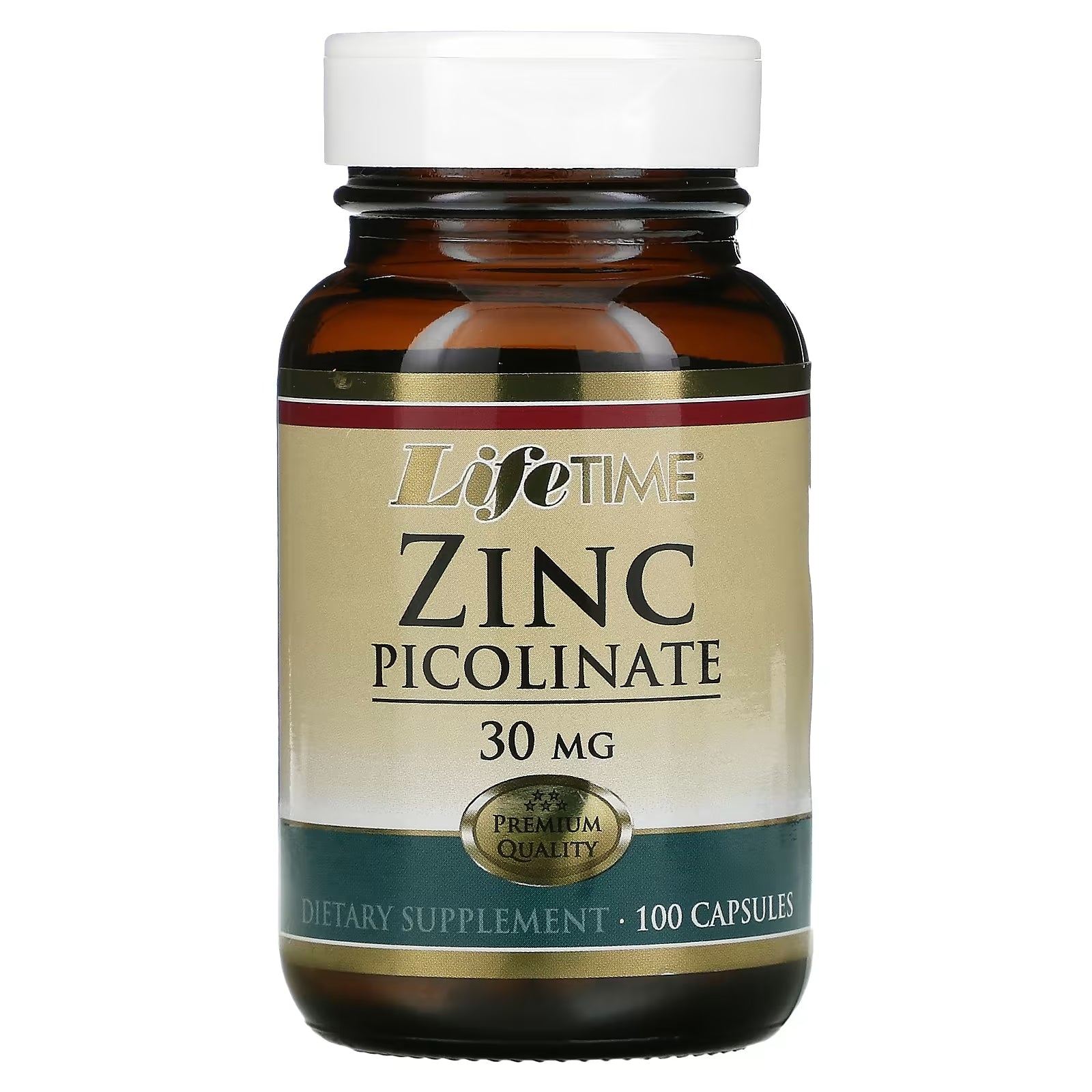 LifeTime Vitamins zinc picolinate 30 mg, 100 capsules