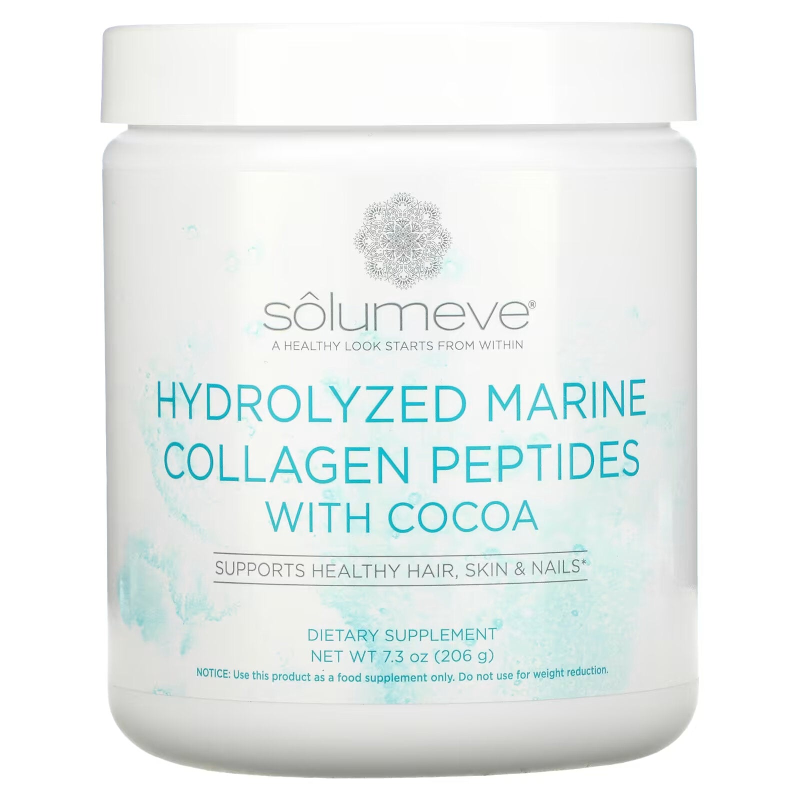 Hydrolyzed Marine Collagen Peptides with Solumeve Cocoa, 206 g