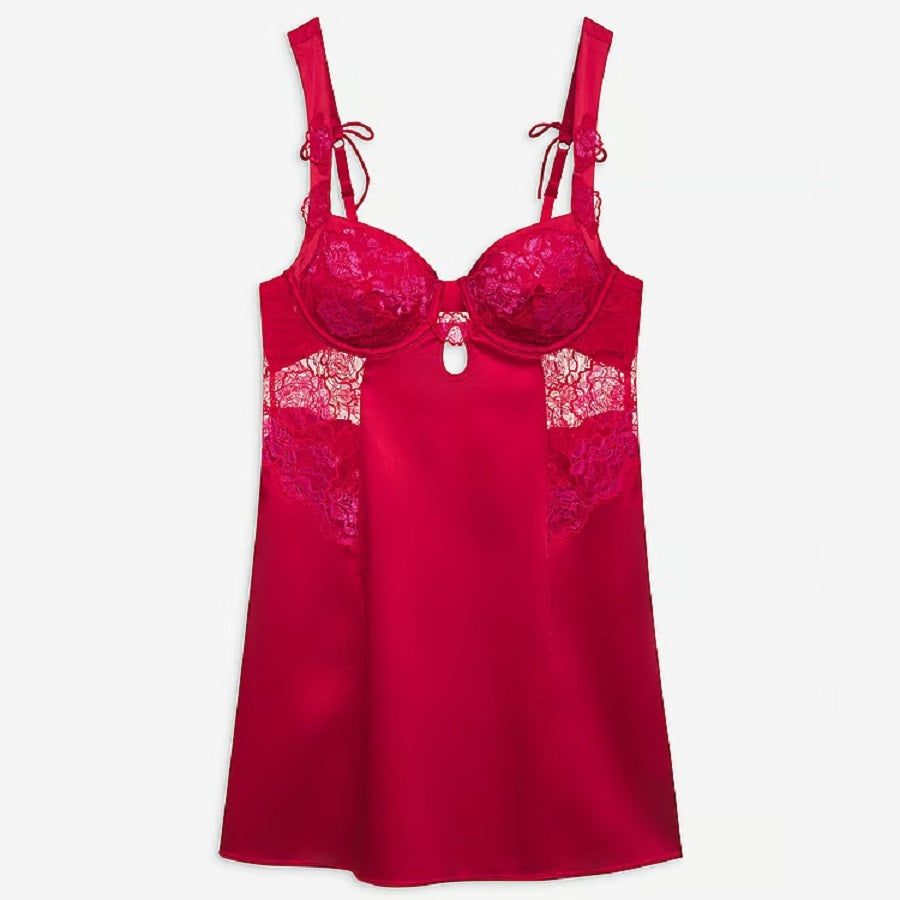 Dress For Love & Lemons Cordelia Slip, red