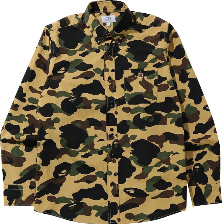 قميص BAPE 1st Camo بأزرار "أصفر"، أصفر